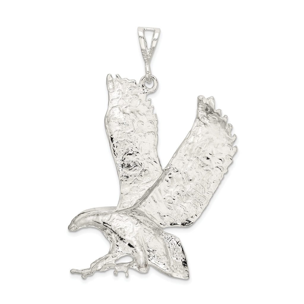 Men's 925 Sterling Silver Eagle Charm Pendant with Anti-Tarnish Finish