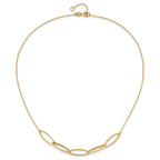 14K Polished Fancy Link 16.5in with 1in. Ext Necklace