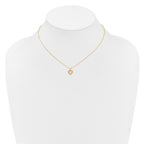 10k Madi K 3mm Opal Heart Necklace