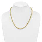 14K 7 inch 5mm Regular Rope with Lobster Clasp Chain