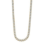 14k 34 3/8 carat Lab Grown Diamond VS/SI+ G+ Complete Round 18 inch Straight Tennis Necklace