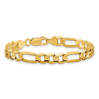 10k 6.75mm Concave Open Figaro Chain