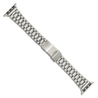 for Apple 38/40mm Smart Watch Long President-Style Stainless Steel 7.4 inch Watch Band with Stainless Steel Adapters