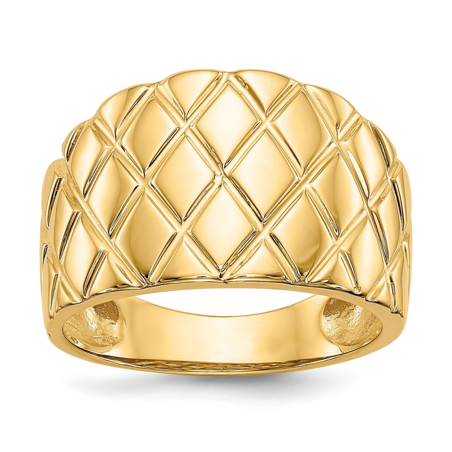 14K Marquise Pattern Dome Ring Main image