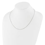 Sterling Silver RH-plt Adjustable 1.2mm D/C Square Snake Chain