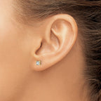 14K Yellow Gold 1/2 ct Lab-Created Diamond VS/SI+ G+, Princess-Cut 4-Prong Stud Earrings
