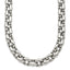 Sophia Jewelers Men's Polished Stainless Steel 24 Oval Link Necklace
