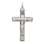 Sophia Jewelers Sterling Silver 925 INRI Crucifix Polished Prayer Pendant
