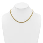 14k Polished Fancy Hollow Curb Link 17 inch Necklace