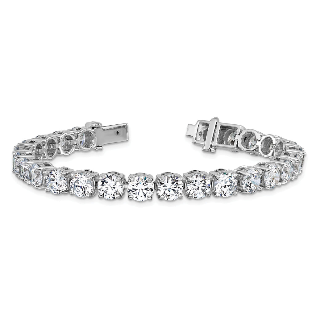 14k White Gold  25 carat Lab Grown Diamond VS/SI+ G+ Complete Tennis Bracelet