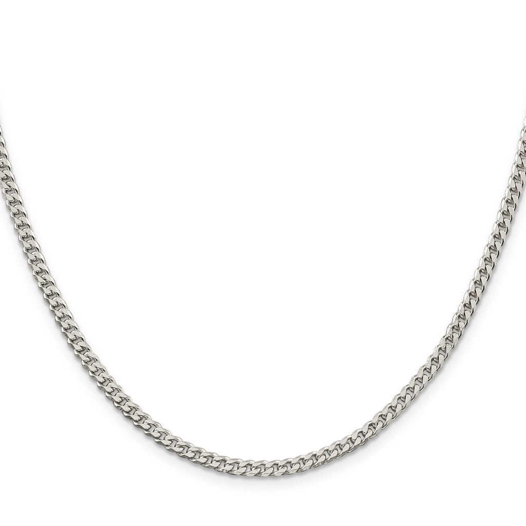 Polished Curb Chain Necklace in Sterling Silver
