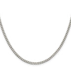 Polished Curb Chain Necklace in Sterling Silver
