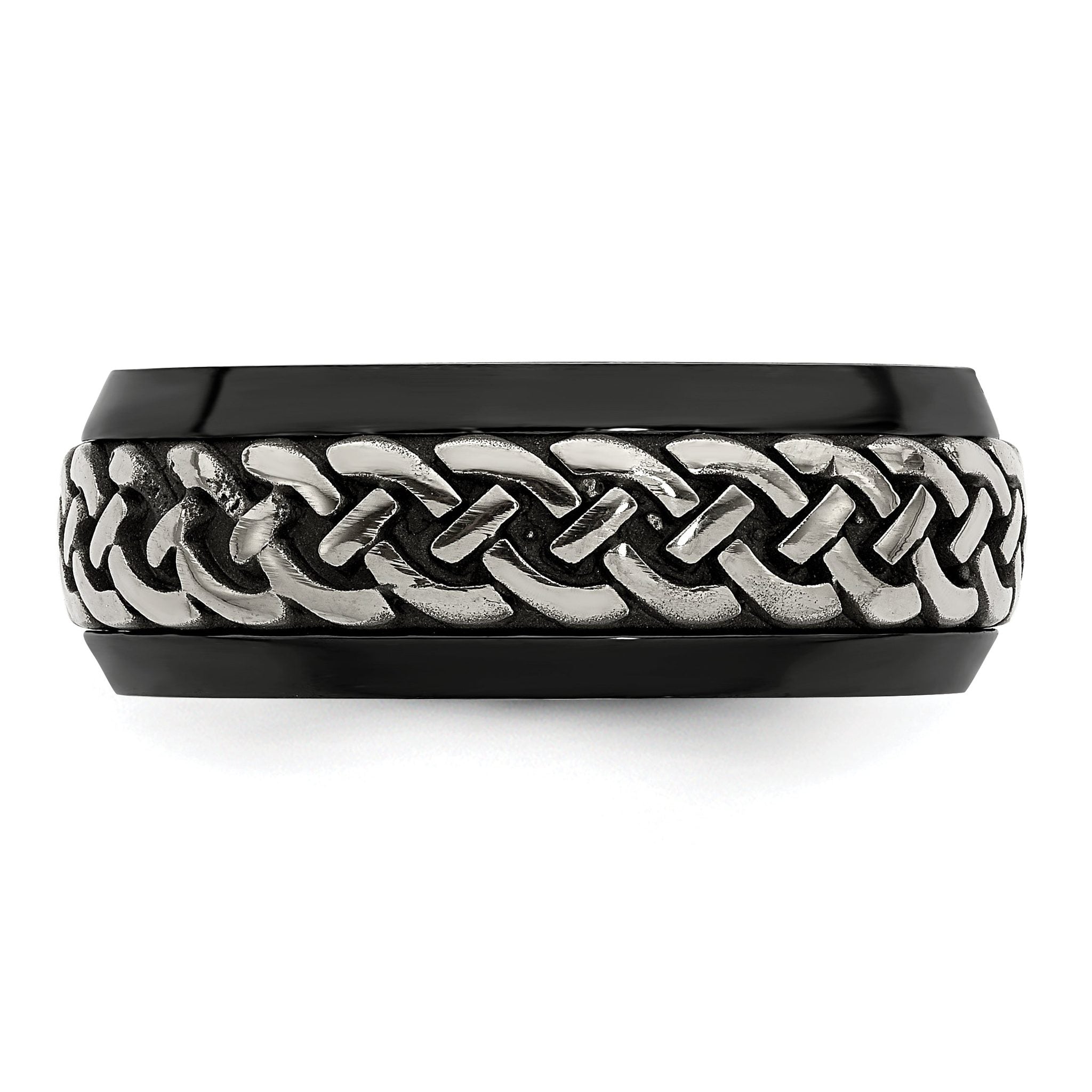 Edward Mirell Black Ti & Titanium Casted 9mm Band