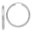 14k White Gold Polished & D/C Endless Hoop Earrings