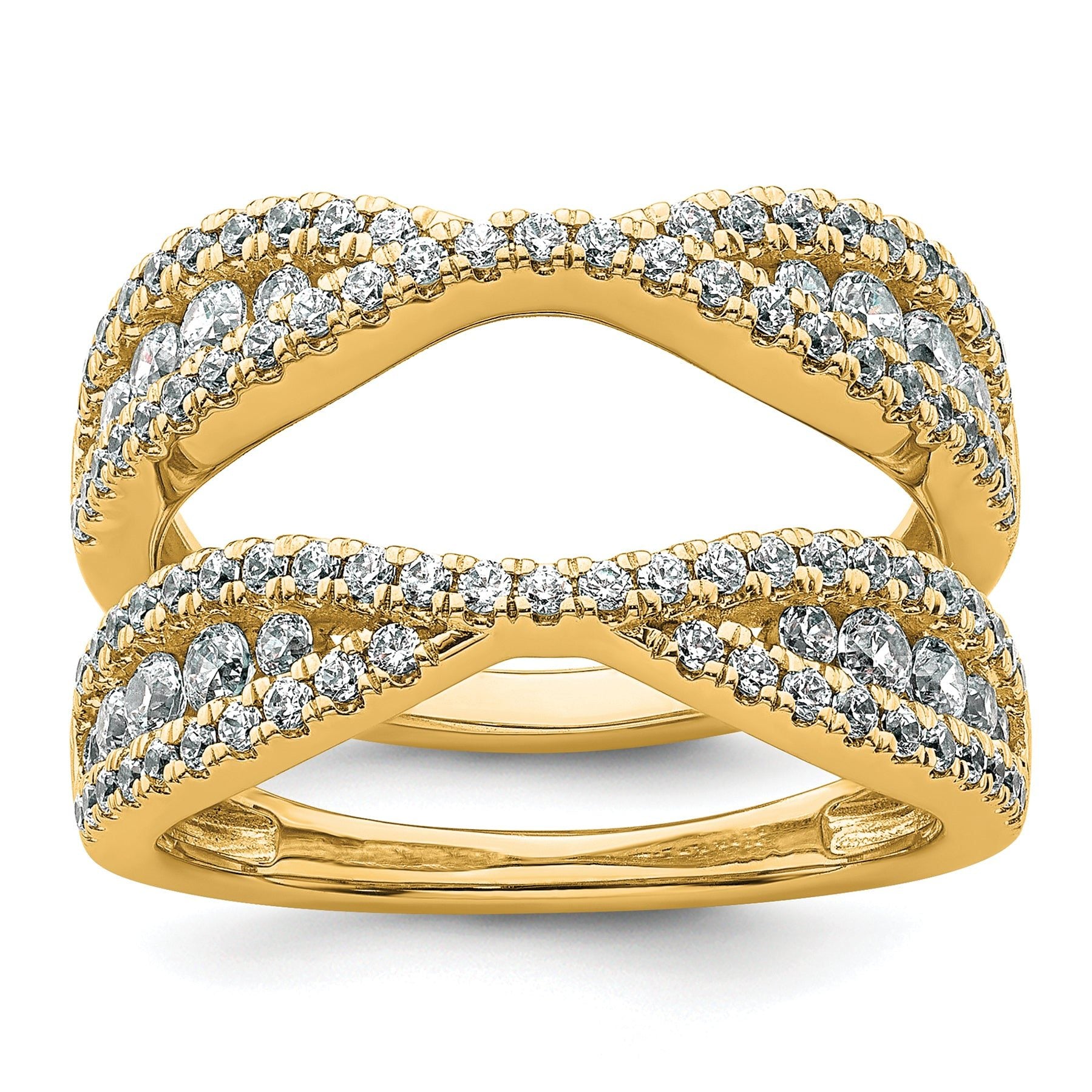 14k 1 1/6 carat Lab Grown Diamond VS+ F+ Complete Ring Guard Main image