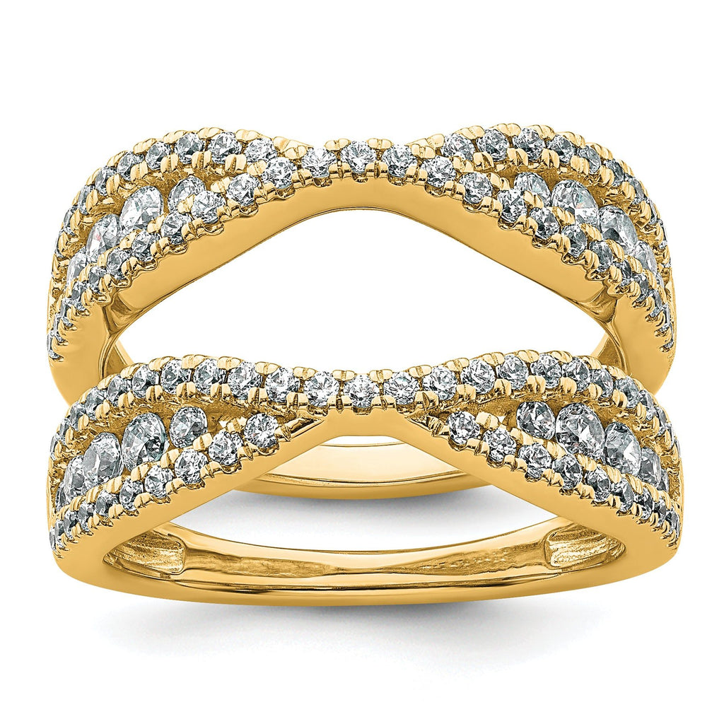 14k 1 1/6 carat Lab Grown Diamond VS+ F+ Complete Ring Guard