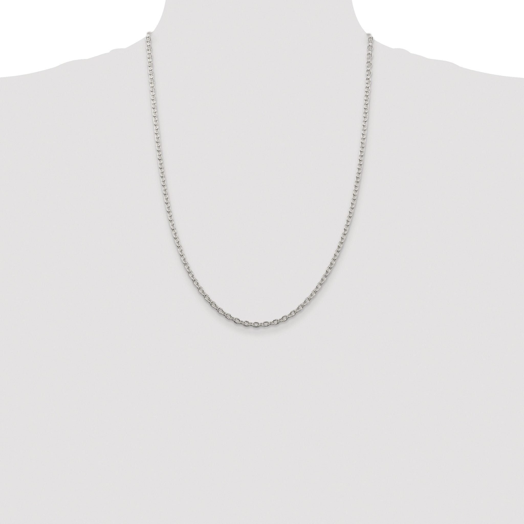 Cable Chain Necklace in Sterling Silver, 3.5mm