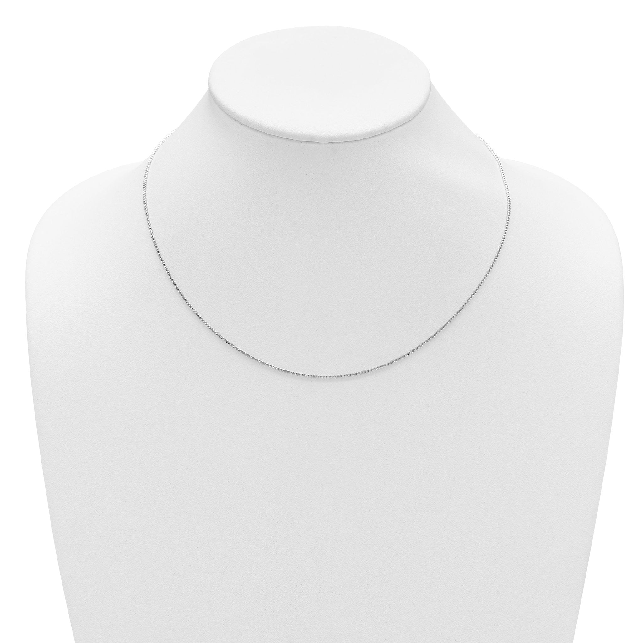 1.1mm 10K White Gold Franco Chain