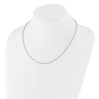 Sterling Silver RH-plated Adjustable 1.5mm D/C Spiga Chain