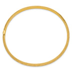 10k 3/16 Diamond-cut Fancy Hinged Bangle Bracelet
