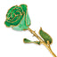 Lacquer Dipped Gold Trim May Birthstone Emerald Rose