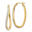Diamond Fascination Diamond Mystique Sterling Silver 18K Gold-plated Diamond Oval Twist Hoop Earrings