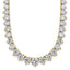 14k 26 3/4 carat Lab Grown Diamond VS+ F+ Complete Round 18 inch Graduated Tennis Necklace