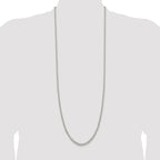 Polished Rolo Chain Necklace in Sterling Silver, 4mm