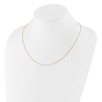 Sterling Silver Rose Gold-plated Adjustable .85mm Box Chain
