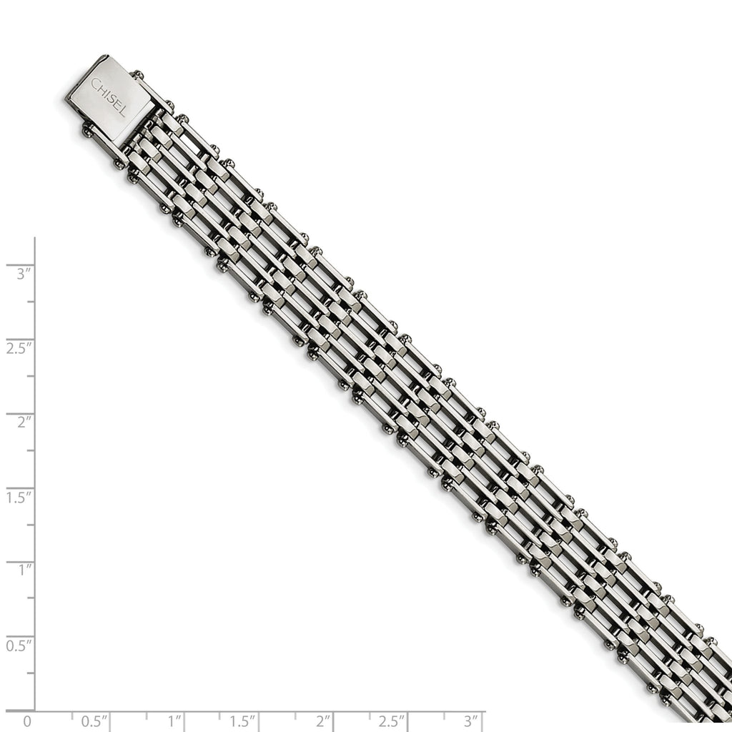 Stainless Steel Polished Link Bracelet for Men