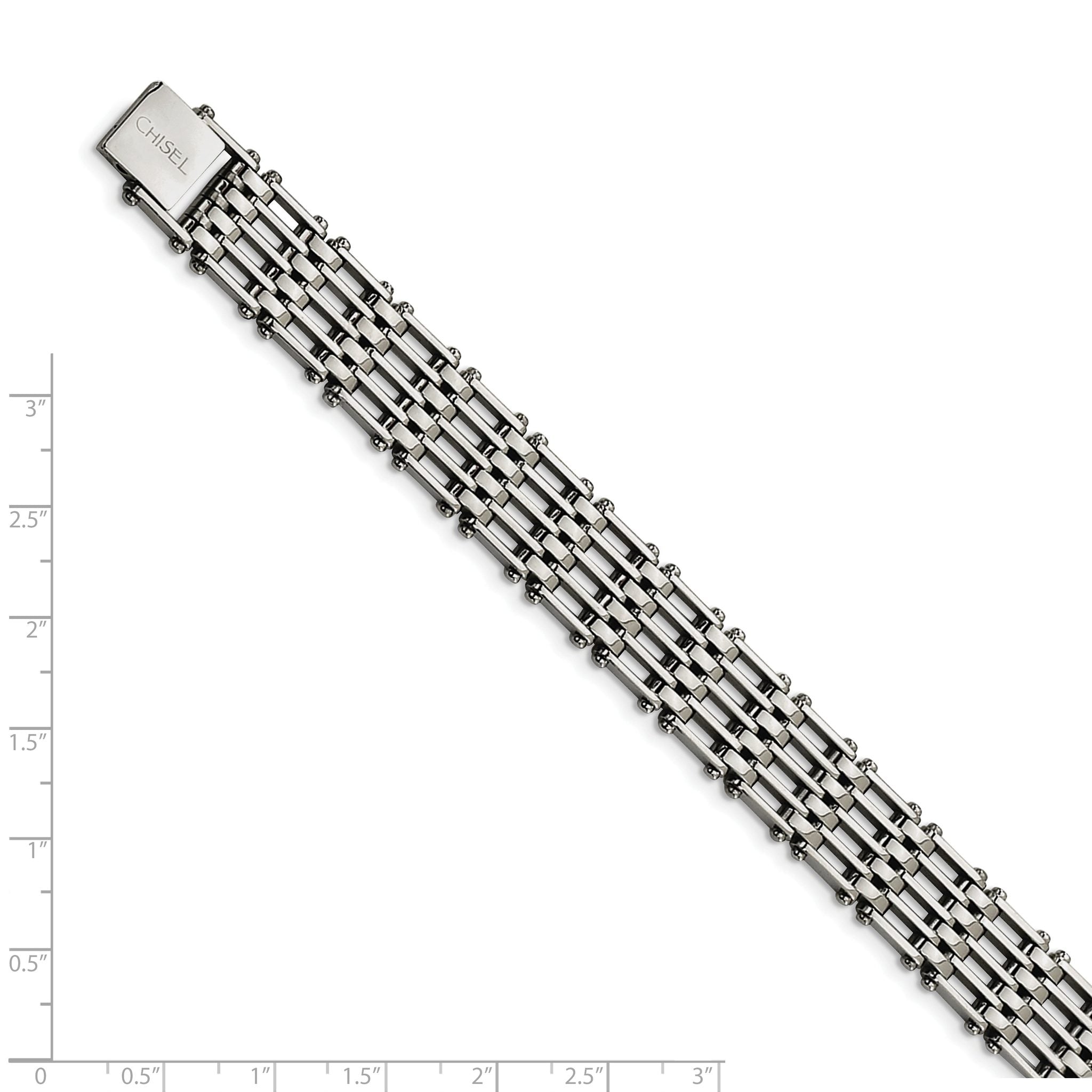 Stainless Steel Polished Link Bracelet for Men