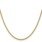 14K Yellow Gold Wheat Chain Necklace 2mm