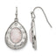 Stainless Steel Polished Cubic Zirconia Drop Dangle Earrings for Women