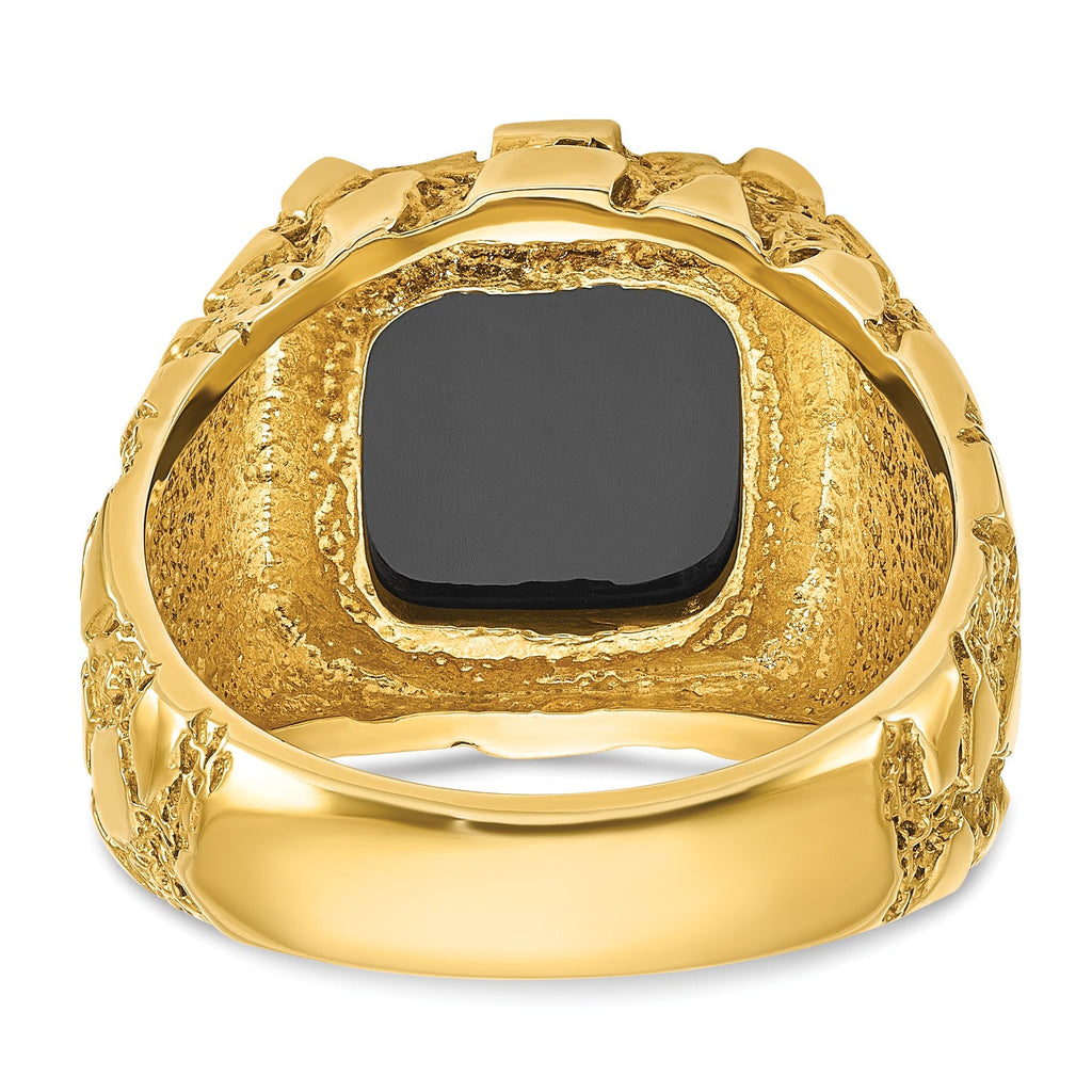 10k Men's Onyx Nugget Complete Ring