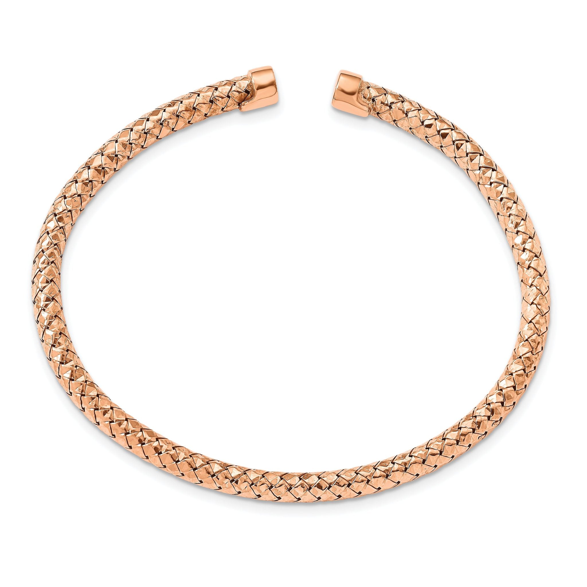 Sterling Silver Rose Gold-plated Cuff Bracelet Secondary image