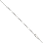 Sterling Silver .95mm Round Franco Chain With 2in Extension