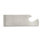 Brushed Bottle Opener Money Clip in Stainless Steel