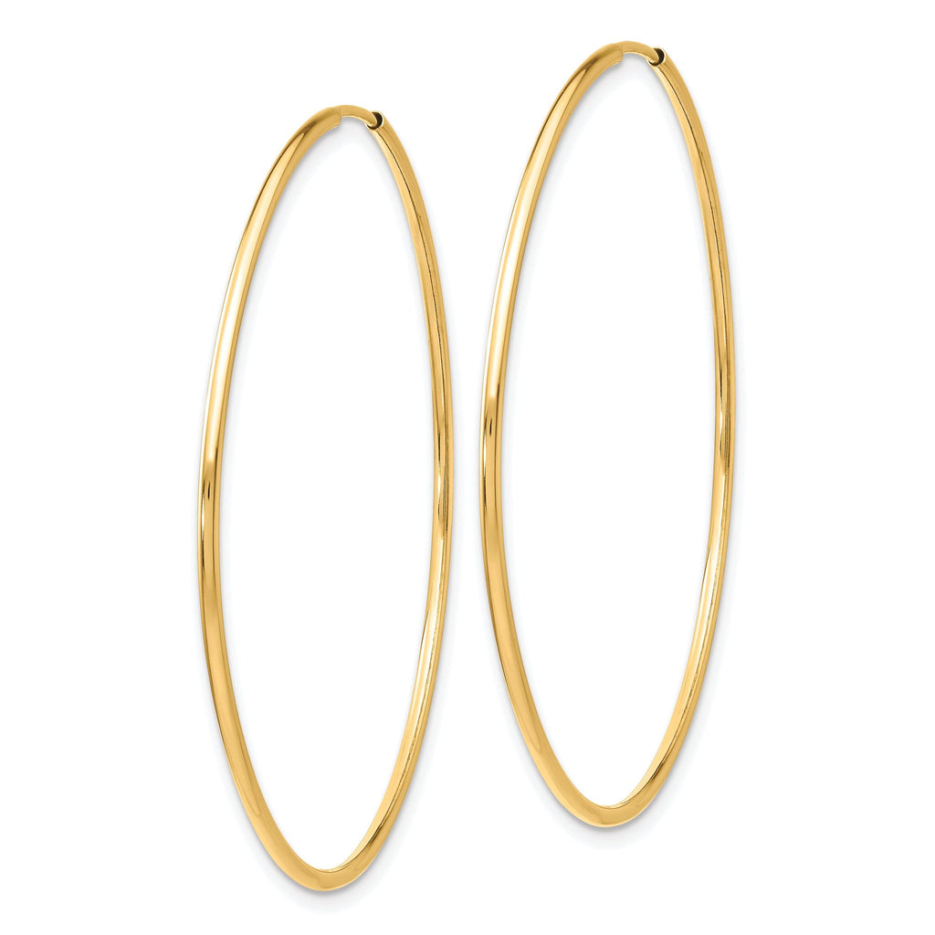 Endless Tube Hoop Earrings in 10K Yellow Gold