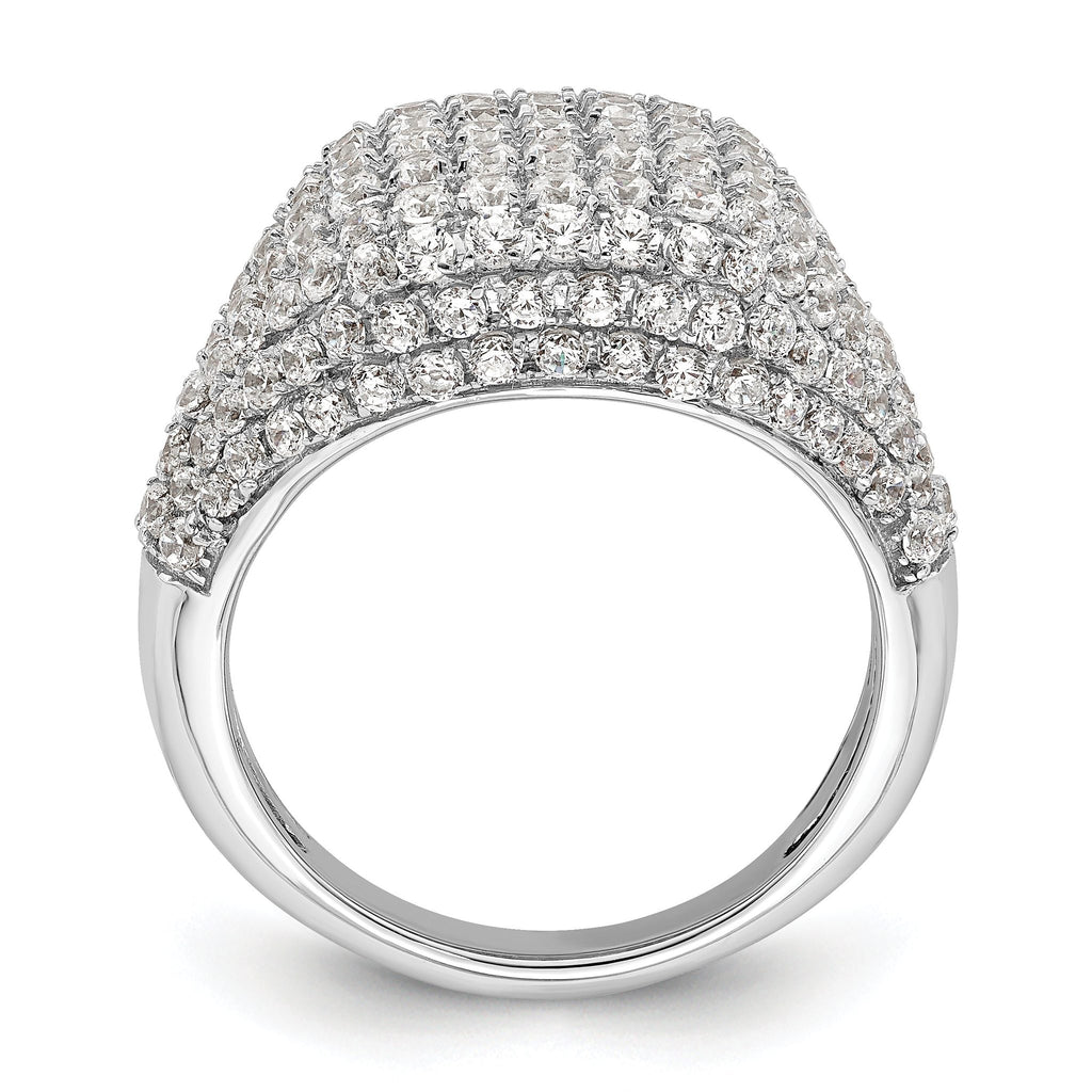 14k White Gold 2 1/4 carat Lab Grown Diamond VS/SI+ G+ Complete Cluster Fashion Ring