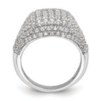 14k White Gold 2 1/4 carat Lab Grown Diamond VS/SI+ G+ Complete Cluster Fashion Ring