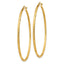 10k Satin and Diamond-cut 2mm Round Tube Hoop Earrings