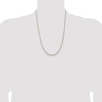 Sterling Silver Rhodium-plated 4.5mm Solid Rope Chain