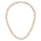 14k 5-6mm Pink Near Round Freshwater Cultured Pearl Bracelet