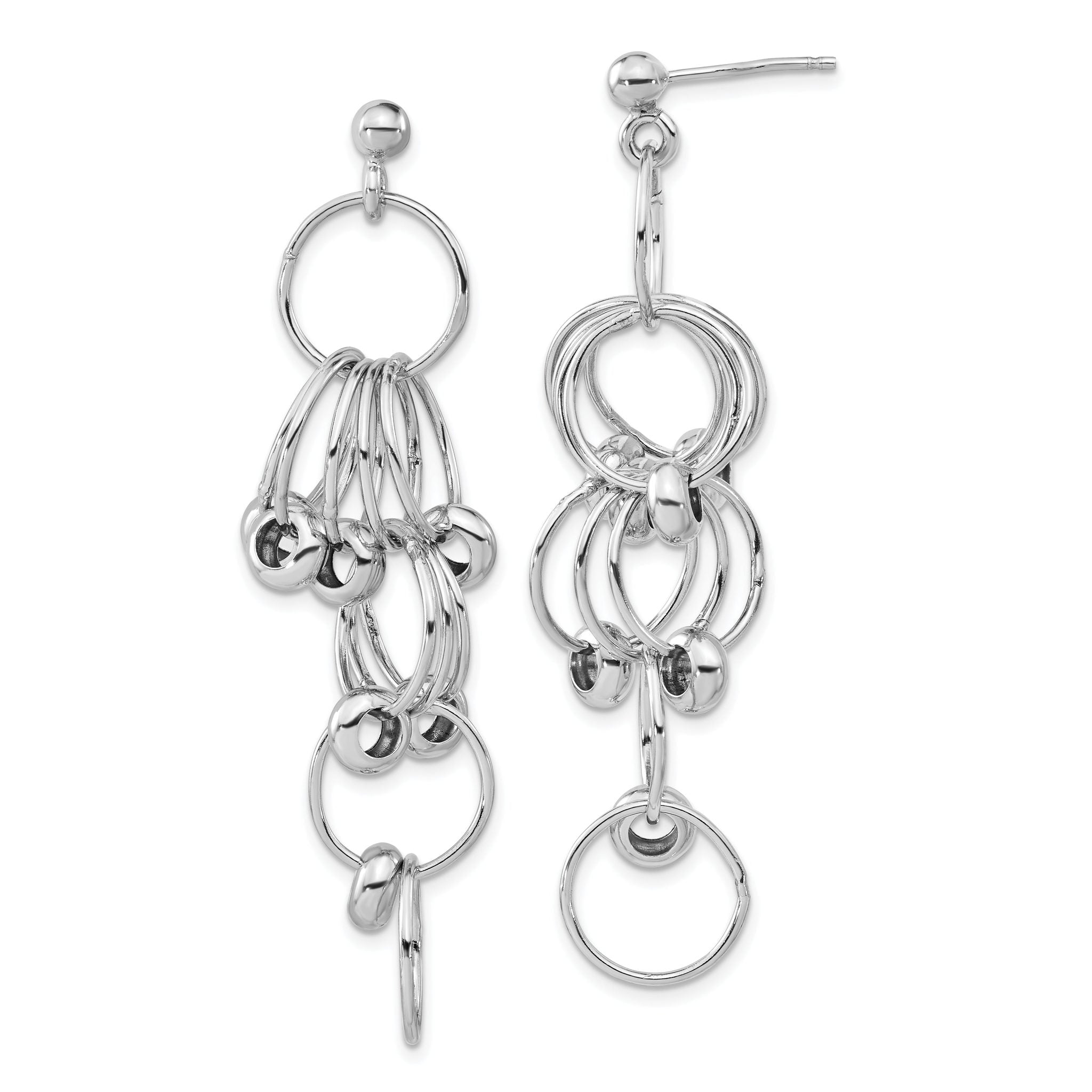 Sophia Jewelers 925 Sterling Silver Polished Dangle Earrings for Women Main image