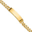 14k Hand-polished Solid Chain/Solid Plate Curb Link 44x12mm Plate 8 inch ID Bracelet