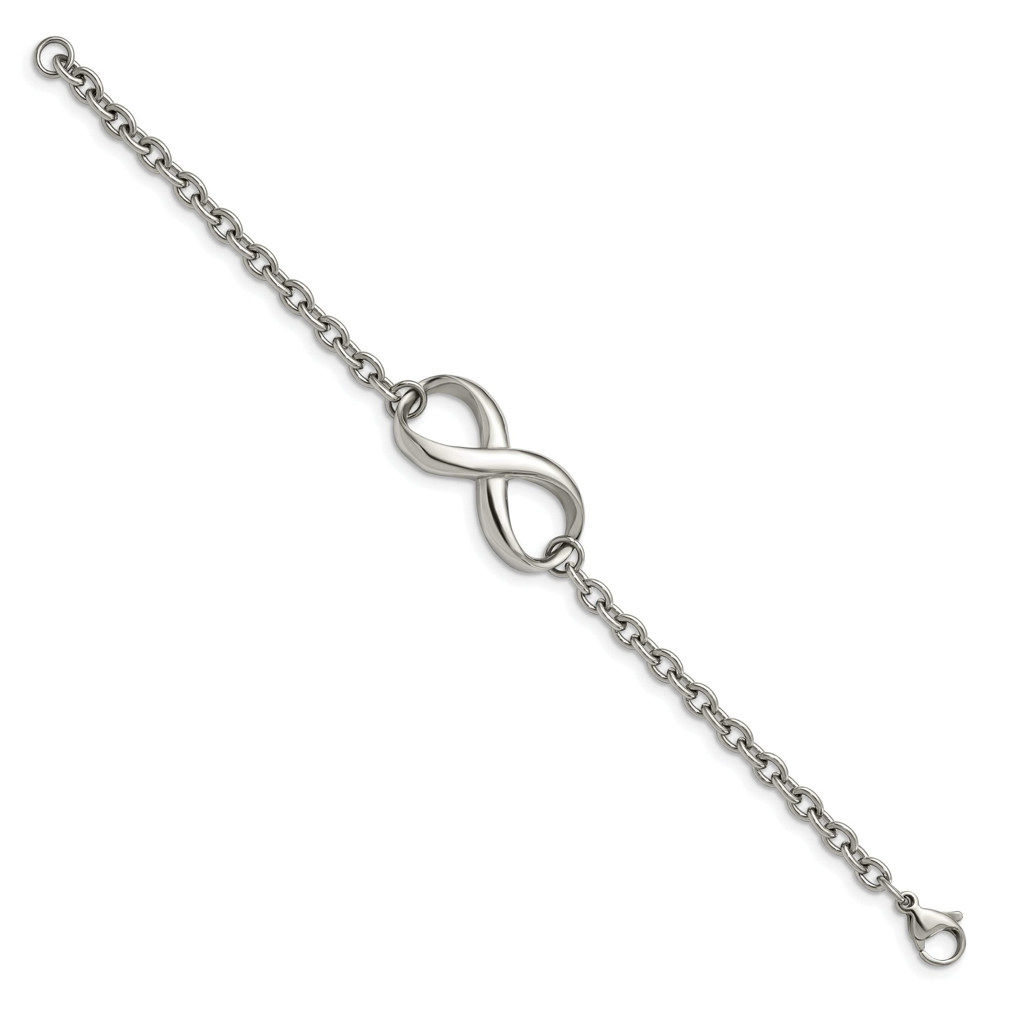 Stainless Steel Polished Infinity Symbol Bracelet for Women Secondary image