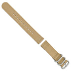 Two-Piece Ballistic Nylon Watch Band in Beige, 20mm