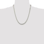 Beveled Oval Cable Chain Necklace in Sterling Silver
