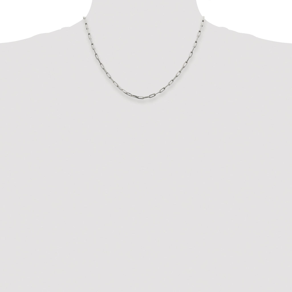 Elongated Open Link Chain in Sterling Silver, 3.25mm