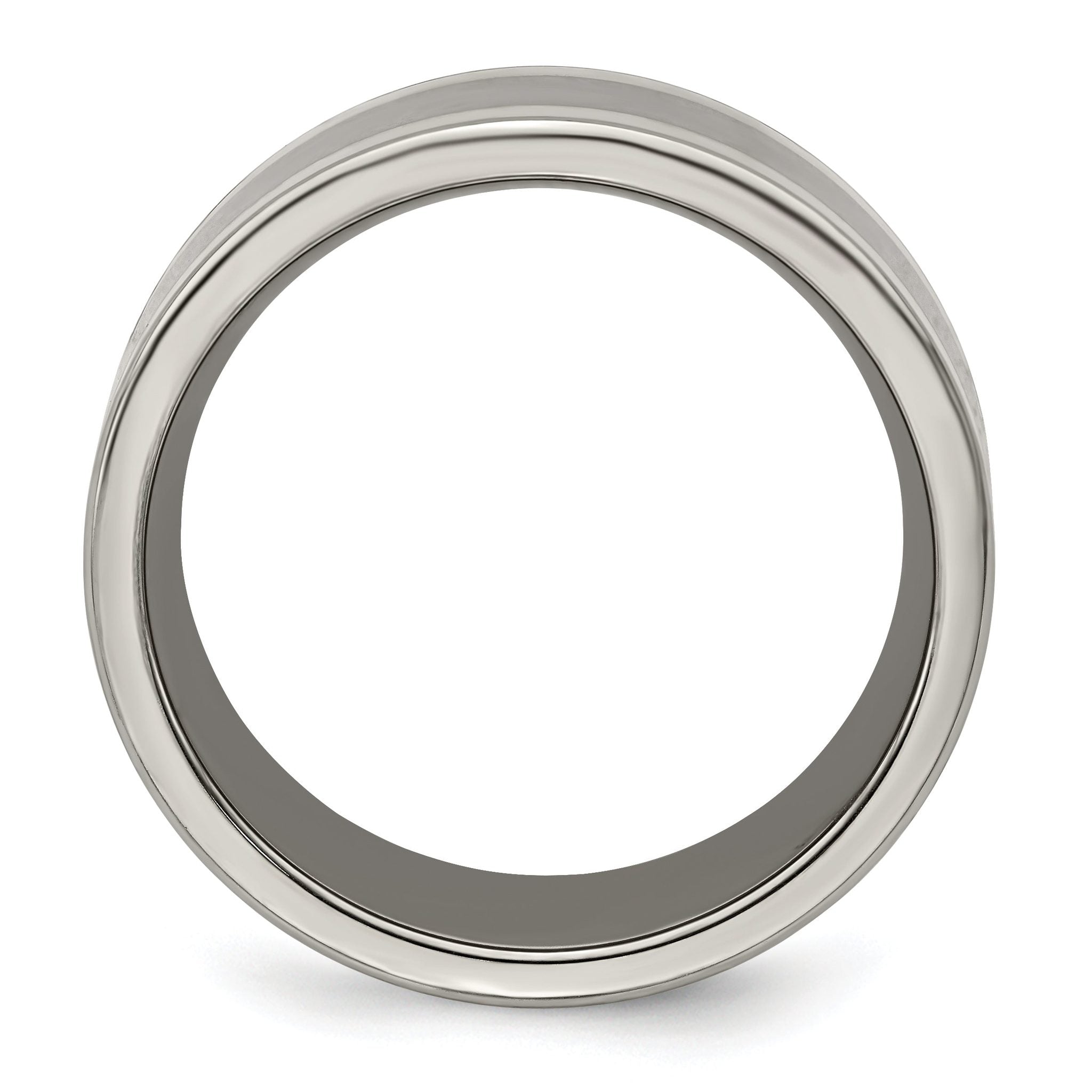 Edward Mirell Titanium with Sterling Silver Inlay 9mm Band Secondary image